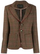 Etro Check Pattern Blazer - Brown