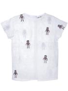 Jupe By Jackie - Embroidered Blouse - Women - Cotton - M, White, Cotton