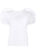 Facetasm Ruffle Sleeve T-shirt - White