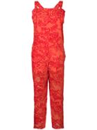 Ter Et Bantine Sleeveless Devore Jumpsuit - Yellow & Orange