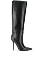 Versace Panelled Stiletto Boots - Black