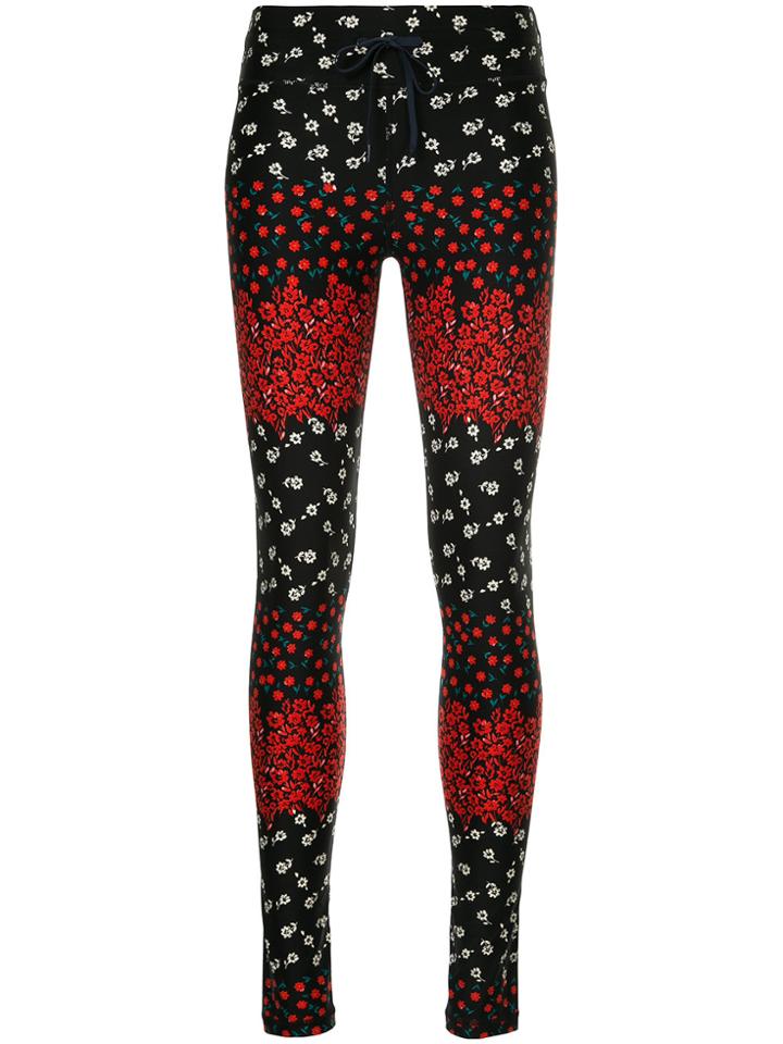 The Upside Floral Print Performance Leggings - Black