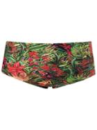 Lygia & Nanny Floral Print Swim Trunks, Men's, Size: 46, Green, Polyamide/spandex/elastane