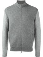 Brunello Cucinelli High Neck Zipped Sweatshirt, Men's, Size: 50, Grey, Silk/virgin Wool/cashmere
