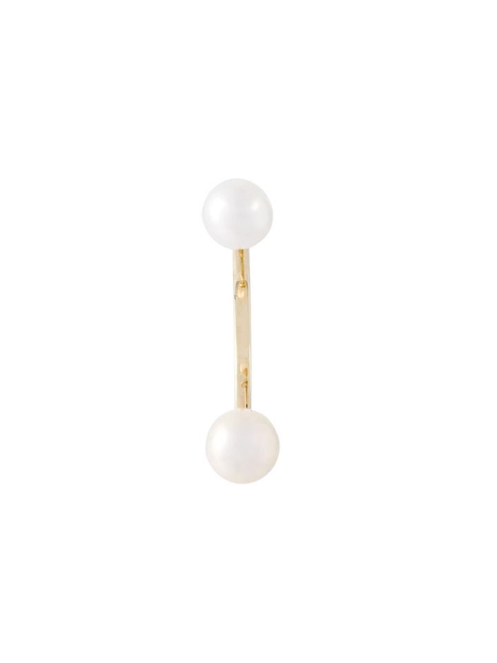 Delfina Delettrez 'double Pearls' Earring - Metallic