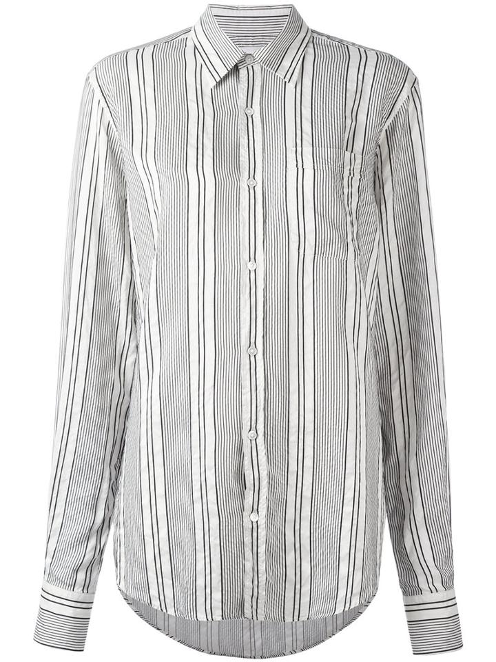 Faith Connexion Striped Loose Shirt, Women's, Size: Xs, White, Silk
