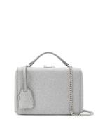 Mark Cross Grace Glitter Mini Box Bag - Silver