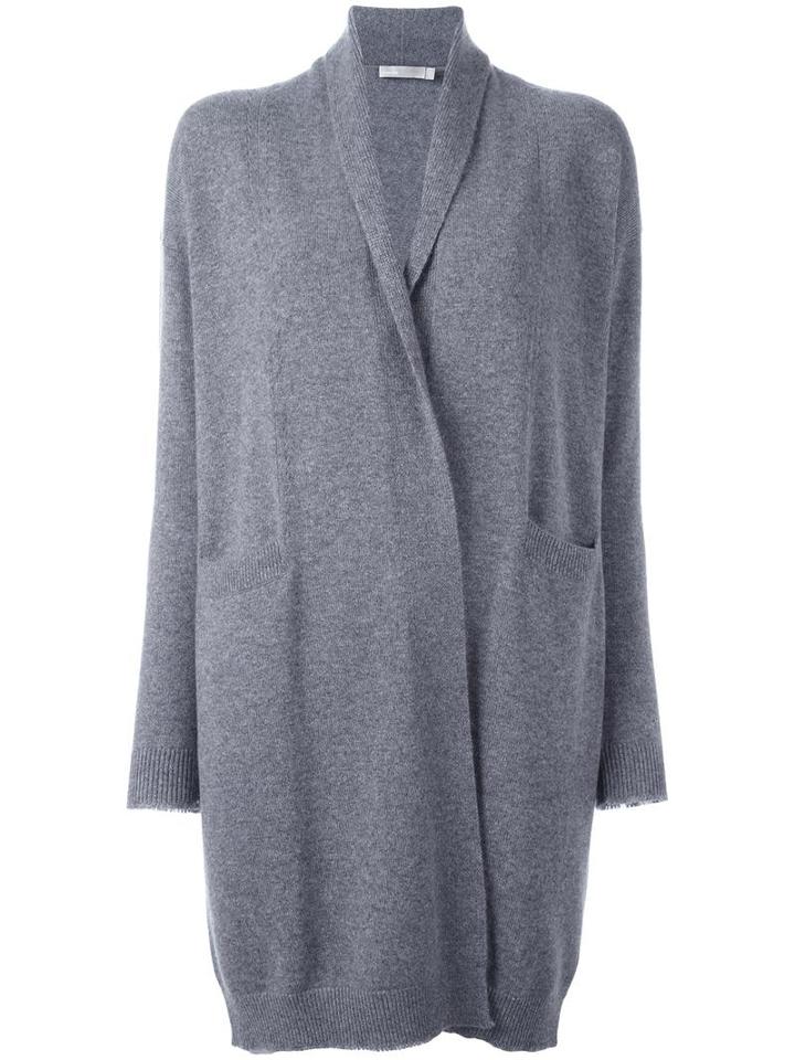 Vince Long Cardigan, Women's, Size: Xs, Grey, Cashmere