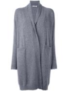 Vince Long Cardigan, Women's, Size: Xs, Grey, Cashmere