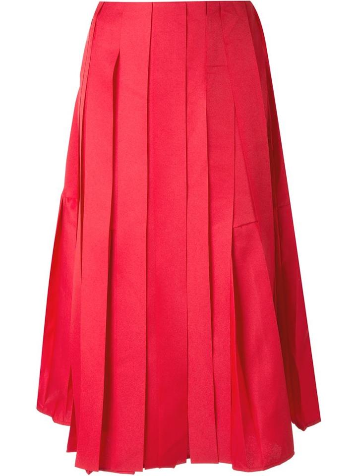 Max Tan Gabardine Full Skirt