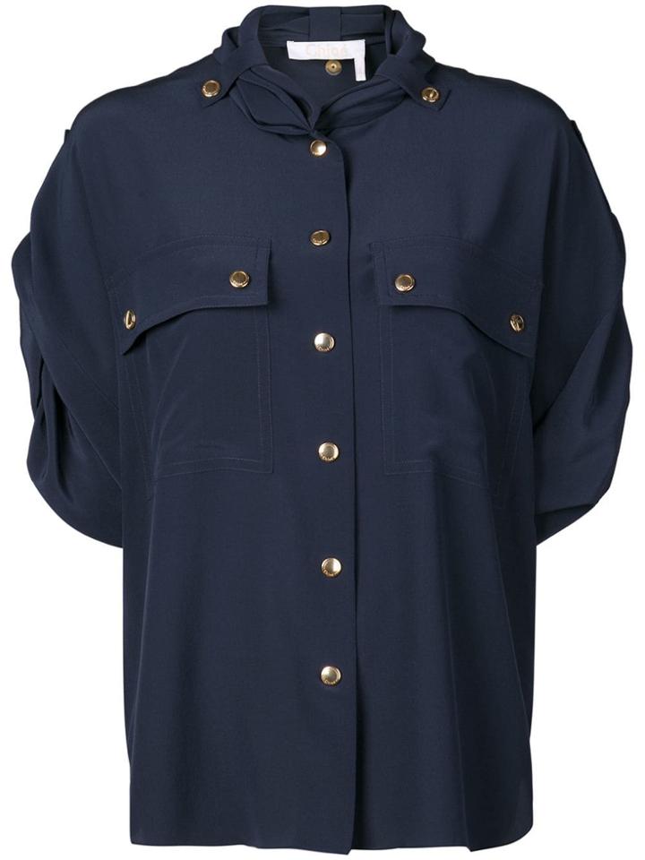Chloé Crepe De Chine Shirt - Blue
