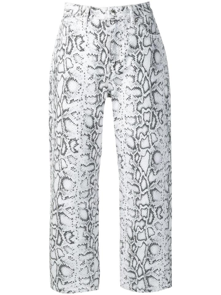 Alexander Wang Python-print Jeans - White