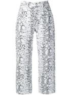 Alexander Wang Python-print Jeans - White