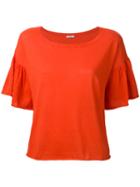 P.a.r.o.s.h. - Ruffled Sleeves T-shirt - Women - Cotton - S, Red, Cotton