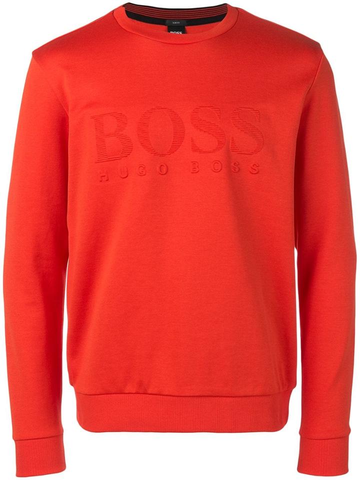 Boss Hugo Boss Embossed Logo Sweatshirt - Orange