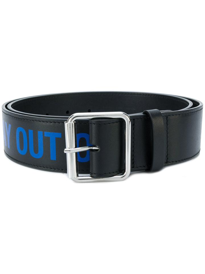 Raf Simons Printed Belt - Black