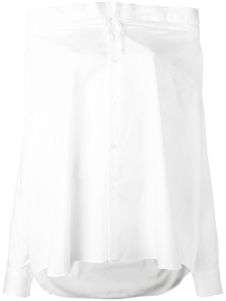 Comme Des Garçons Drawstring Fastening Shirt, Women's, Size: Small, White, Cotton