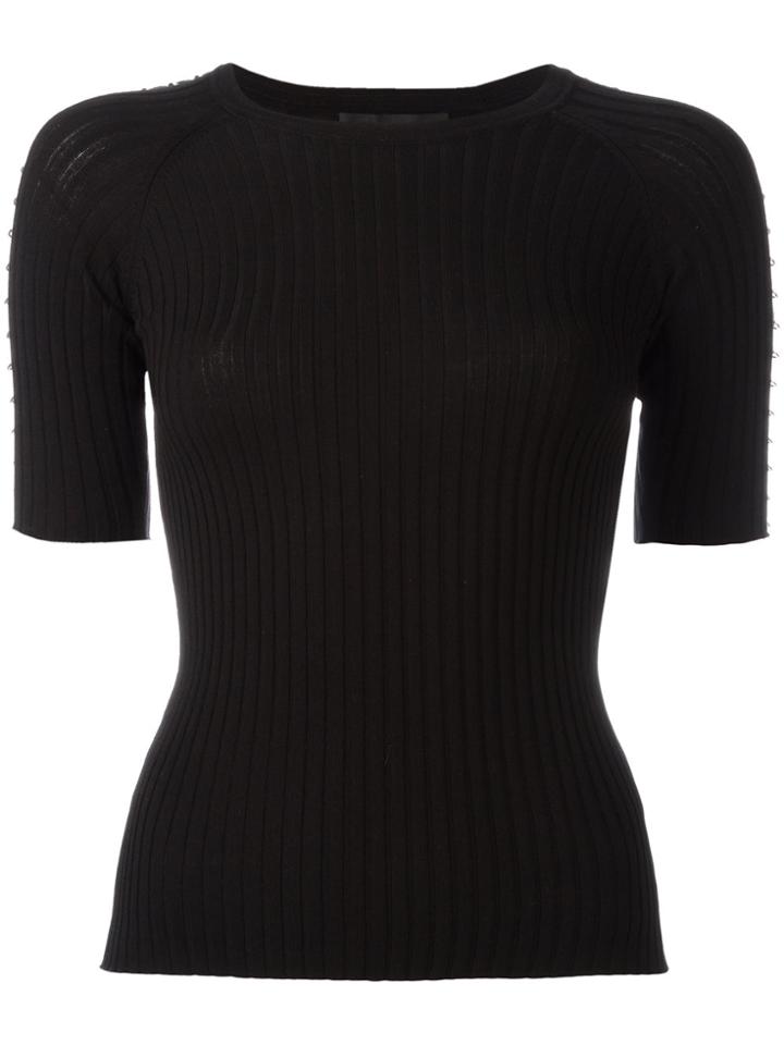 Alexander Wang Ribbed T-shirt - Black