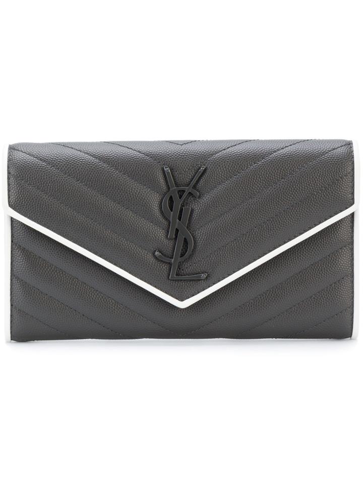 Saint Laurent Lou Lou Envelope Wallet - Grey