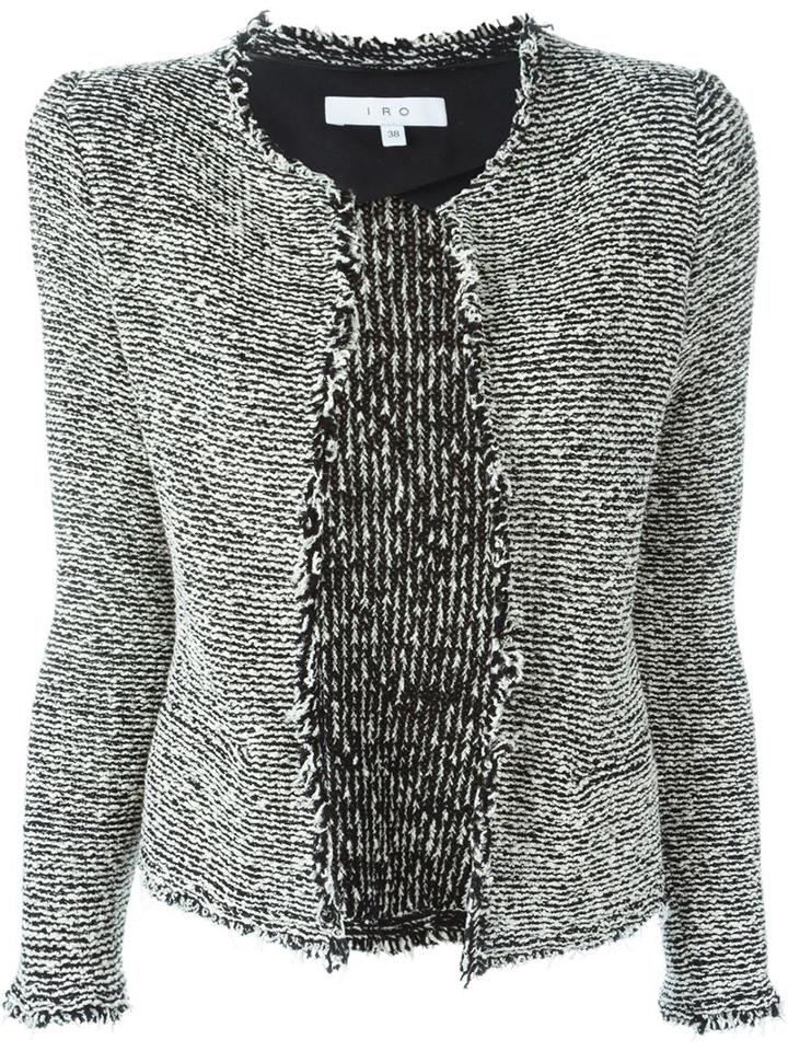 Iro Tweed Jacket, Women's, Size: 40, Black, Cotton/polyamide/polyester