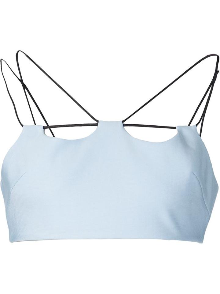 David Koma Lace-up Bralette Top