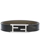 Fendi - Logo Belt - Men - Leather/brass - 110, Black, Leather/brass
