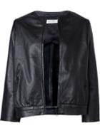Golden Goose Deluxe Brand Zipped Leather Jacket, Women's, Size: Xl, Black, Leather