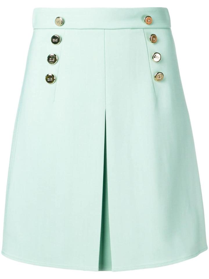 Elisabetta Franchi Button Skirt - Green