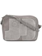 Jérôme Dreyfuss Dominique Shoulder Bag, Women's, Grey, Leather/suede