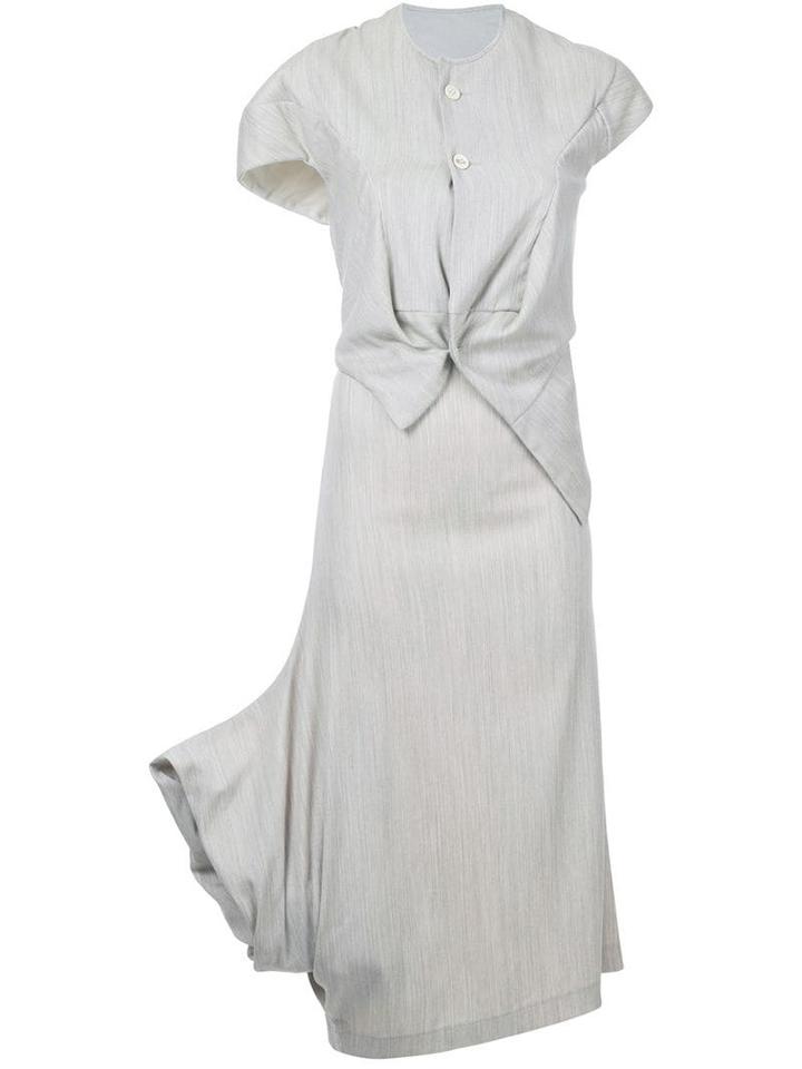 Comme Des Garçons Pre-owned Asymmetric Top And Skirt - Grey