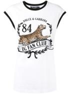 Dolce & Gabbana Leopard Motif Sleeveless Top - White