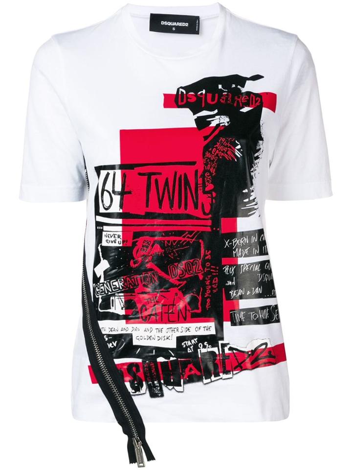 Dsquared2 Collage Print T-shirt - White