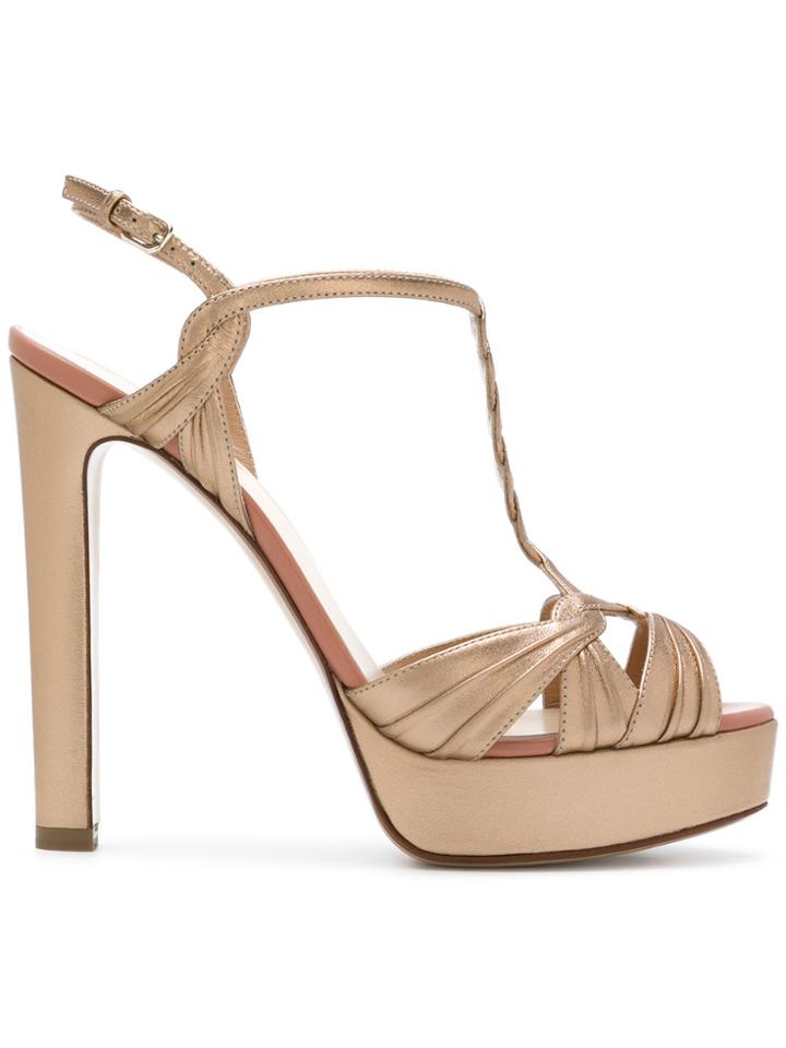 Francesco Russo Strappy Sandals - Metallic