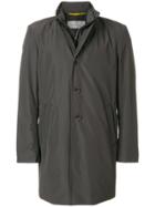 Canali Layered Neck Padded Coat - Grey