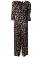 Rebecca Taylor Ls Lia Floral Jumpsuit Rebecca Taylor - Black