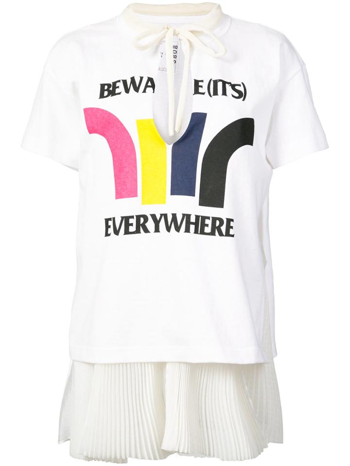 Sacai Pleated Top - White