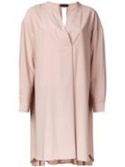 Aula V-neck Shirt Dress, Women's, Size: 0, Pink/purple, Polyester