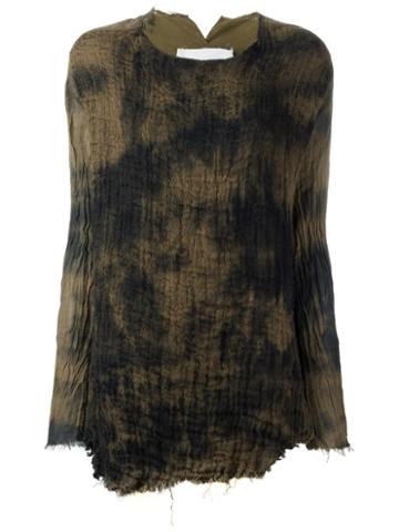Atelier Suppan Raw Edge Textured Jersey, Women's, Size: 2, Green, Linen/flax/organic Cotton