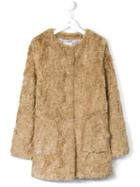 Hartford Kids Faux Fur Coat, Girl's, Size: 16 Yrs, Nude/neutrals