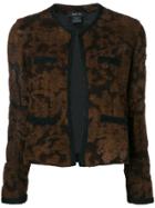 Avant Toi Cutted Jacquard Round Neck Jac - Brown