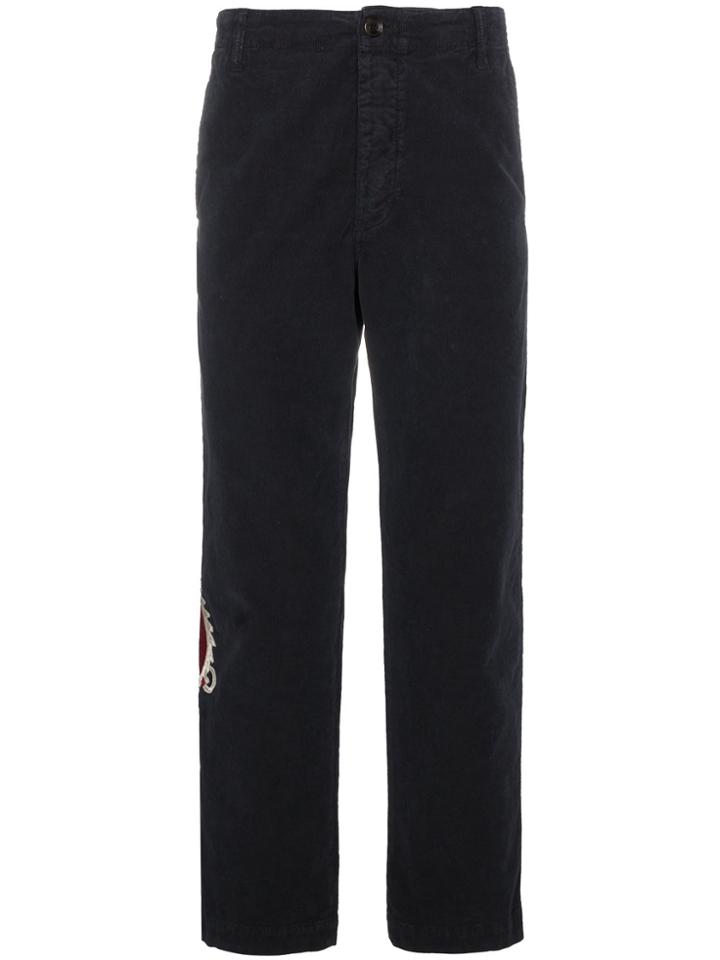 Gucci Embroidered Dragon Tailored Trousers - Black