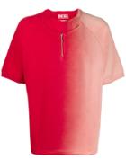 Diesel Red Tag Gradient Effect T-shirt - Pink