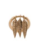 Cadar 18kt Yellow Gold Three Feather Ring