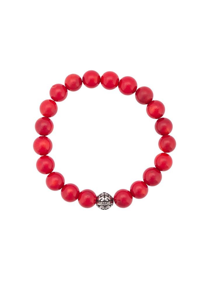 Nialaya Jewelry Beaded Wristband - Red