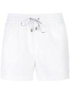 Dolce & Gabbana Drawstring Swim Shorts, Men's, Size: 5, White, Polyester