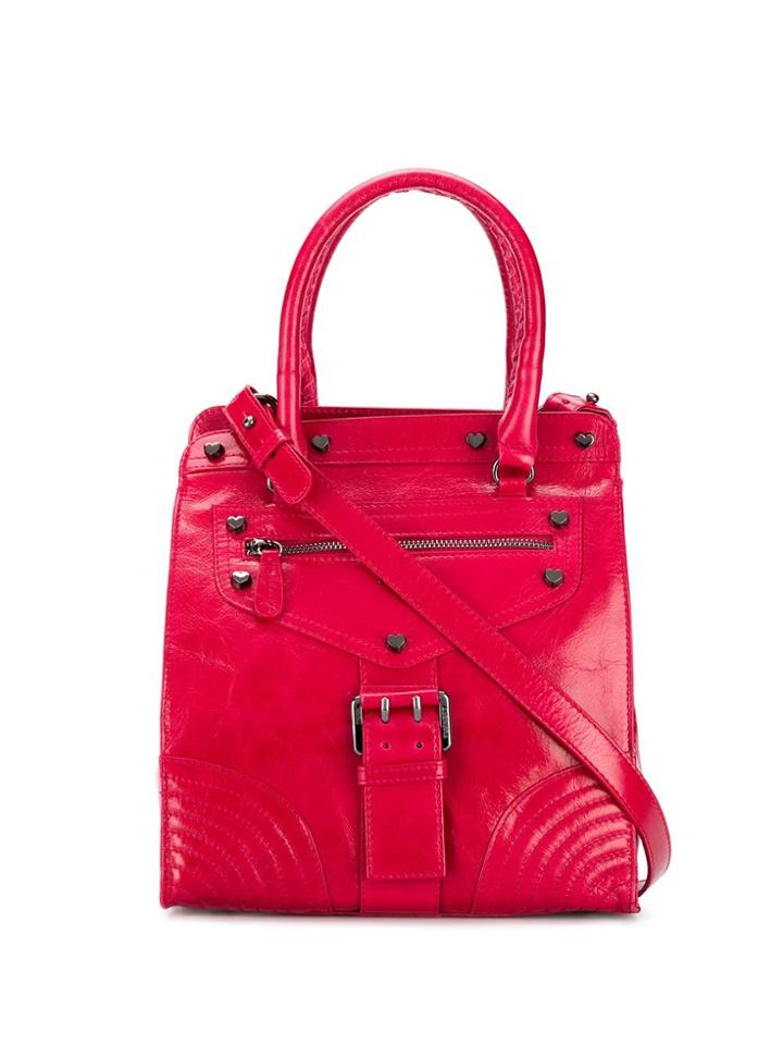 Twin-set Bucked Strap Tote - Red