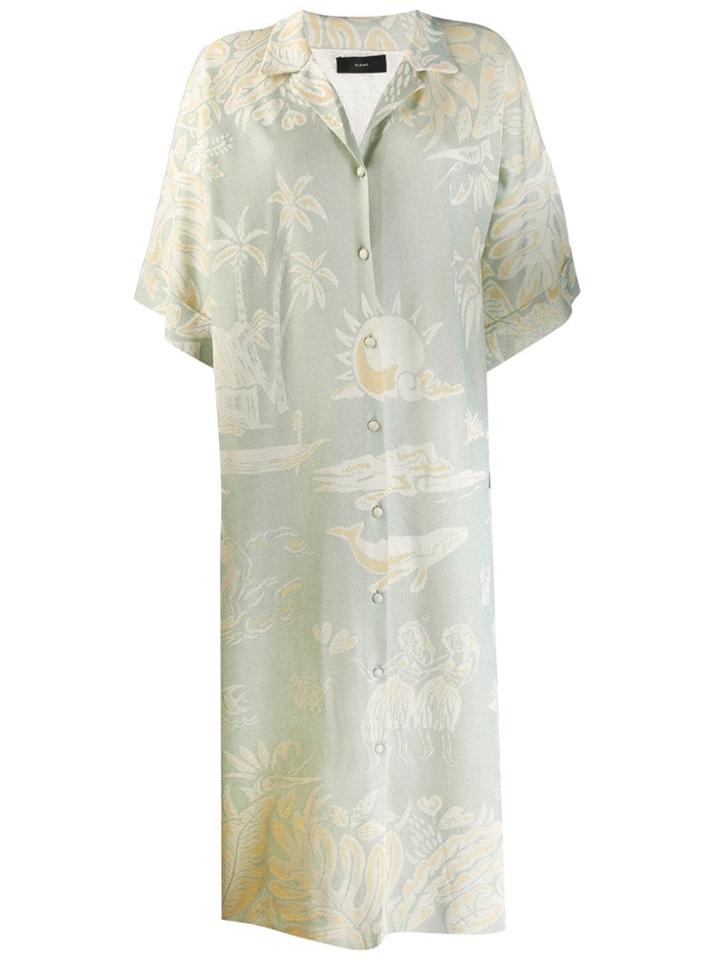 Alanui Long Duster Coat - Blue