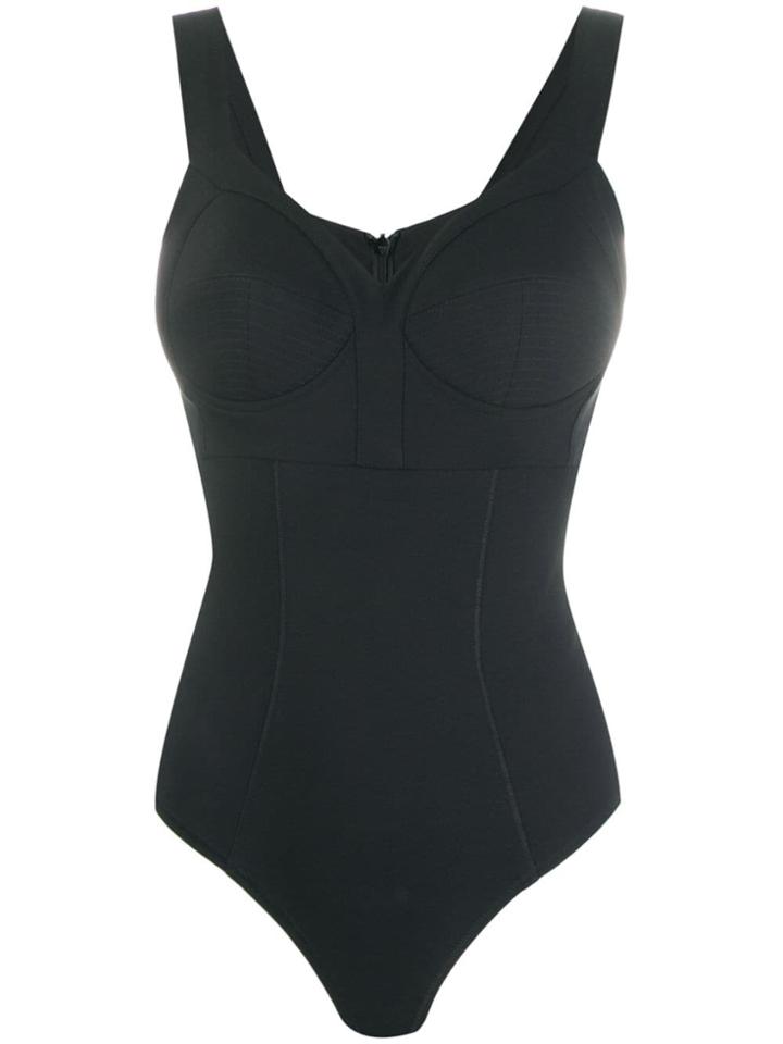 Murmur Thong Bustier Body - Black