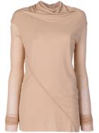 Rick Owens Lilies Cowl Neck Top - Nude & Neutrals