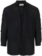 Saint Laurent Striped Tunic Shirt - Black